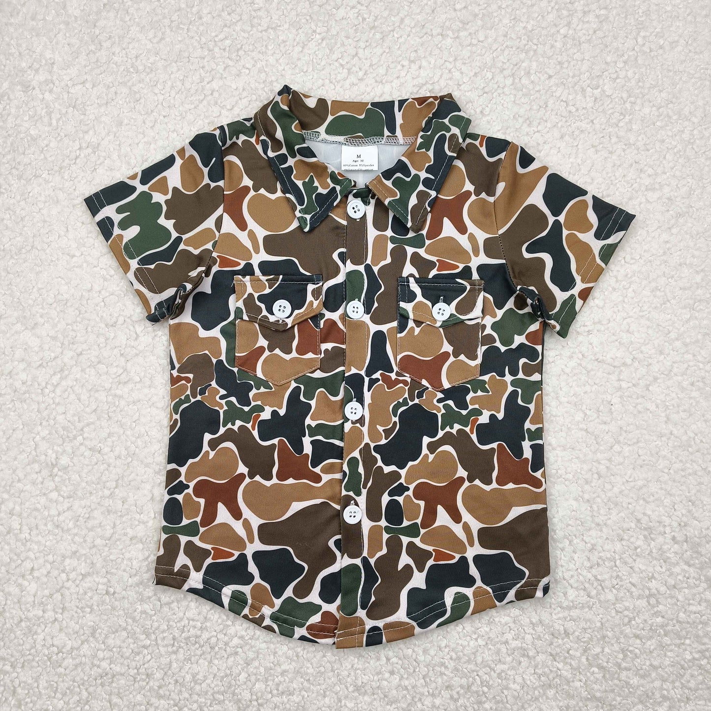 Boys Duck Camo Buttondown Forest Shirt