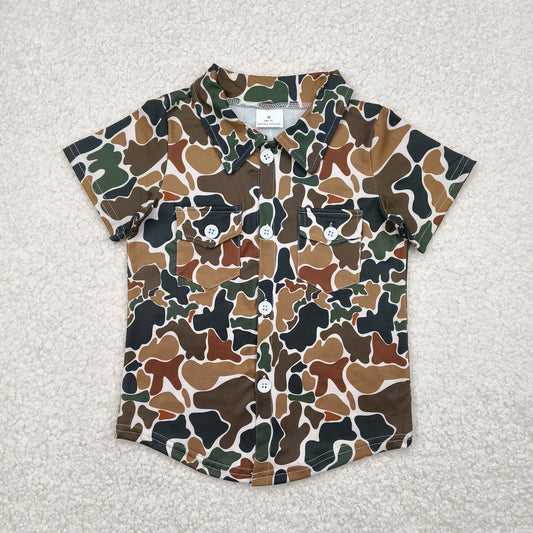 Boys Duck Camo Buttondown Forest Shirt