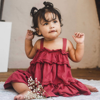 Baby Girls Burt's Bees Mineral Red Dress