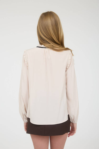 Hannah Silky Tie Longsleeve Blouse
