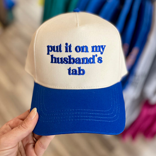 Husband's Tab Embroidered Royal Hat