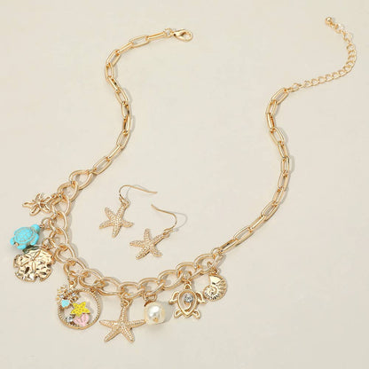 Delmar Sea Turtle Charm Gold Necklace