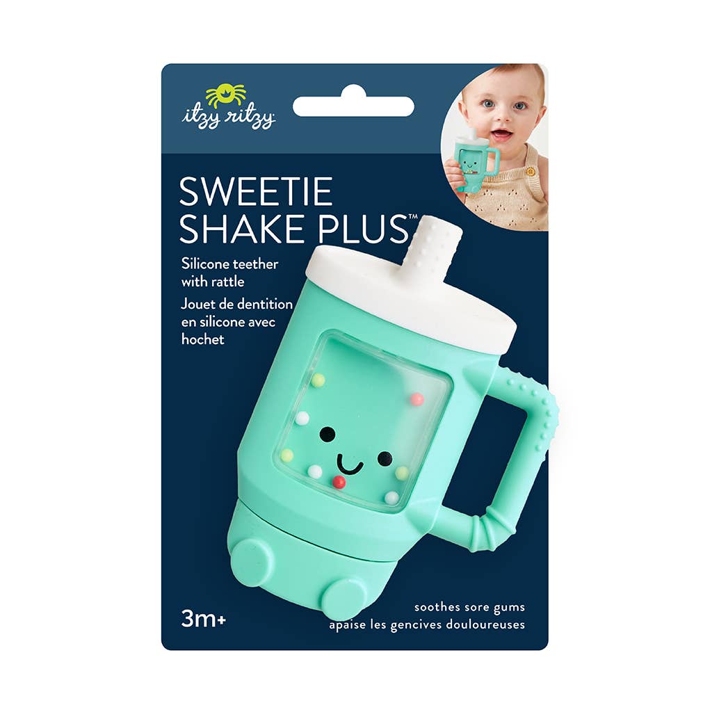 Itzy Ritzy Sweetie Shake Plus™ - Teething + Rattle Toy: Tumbler