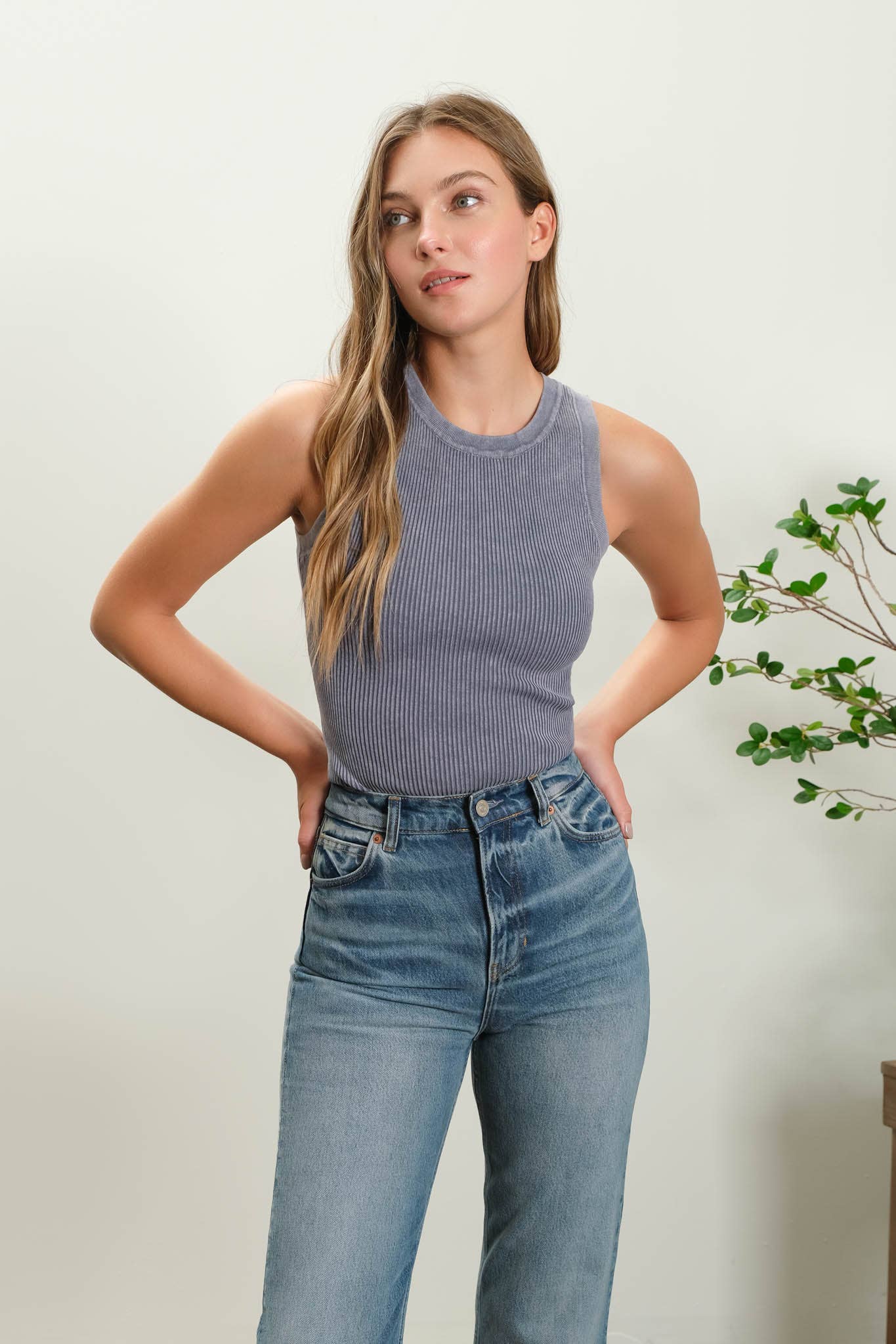 Chester Mineral Washed Knit Tank