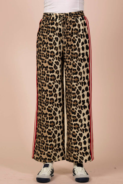 Harley Leopard Red Stripe Pants