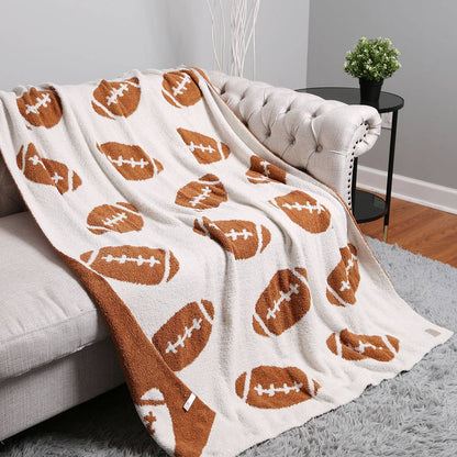 Football Microfiber Throw Blanket