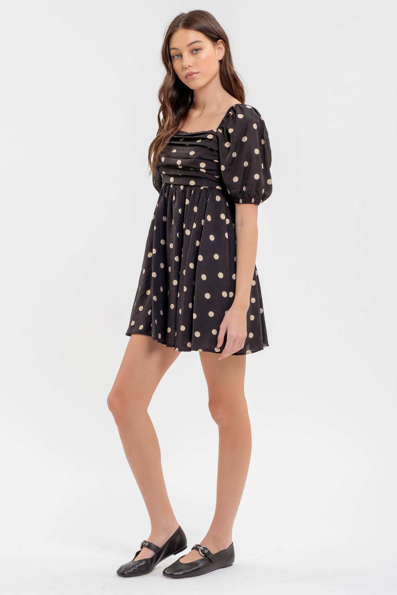 Carlin Polka Dot Babydoll Dress