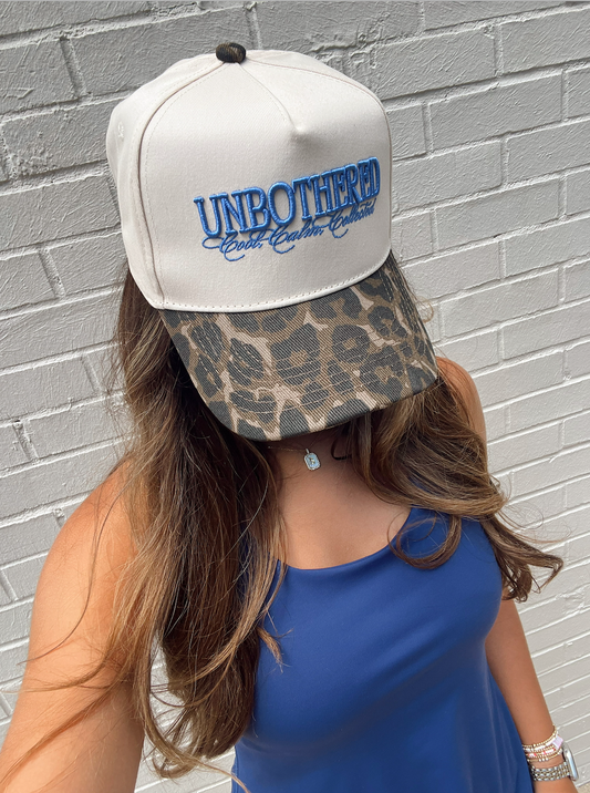 Unbothered Leopard Embroidered Hat