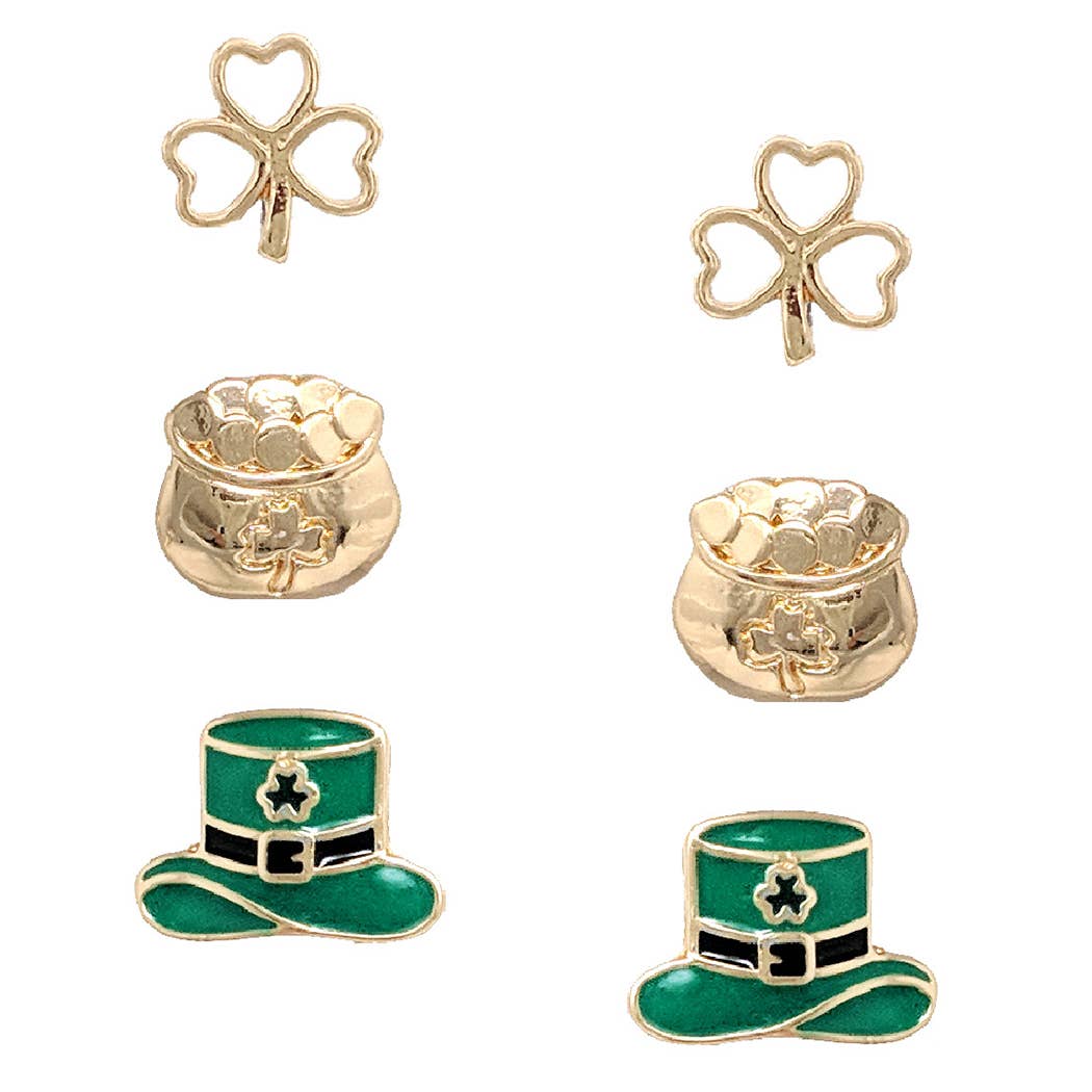 St Patrick's Stud Earring Set