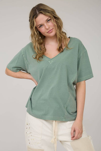 Sahara Vneck Mineral Tee