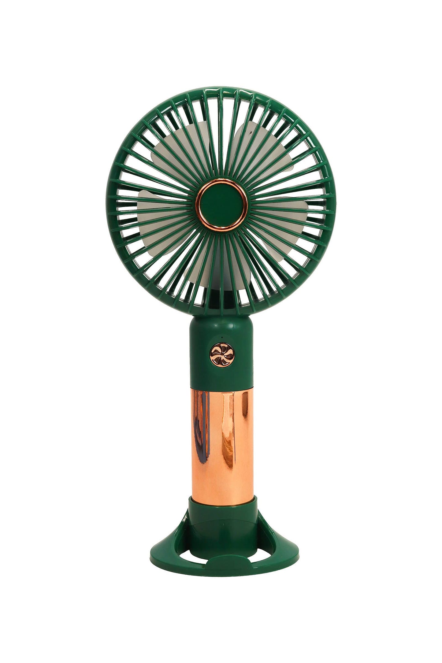 Rose Gold Metallic Handheld Tabletop Electric Fan