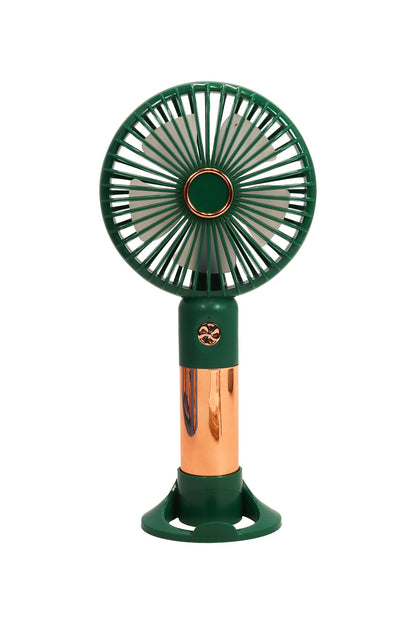 Rose Gold Metallic Handheld Tabletop Electric Fan