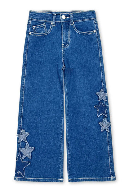 Toddler Girls Star Wide Leg Jeans