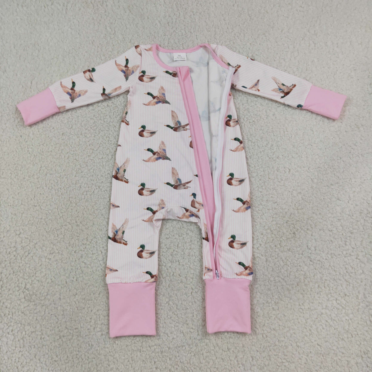 Baby Girls Pink Mallard Sleeper