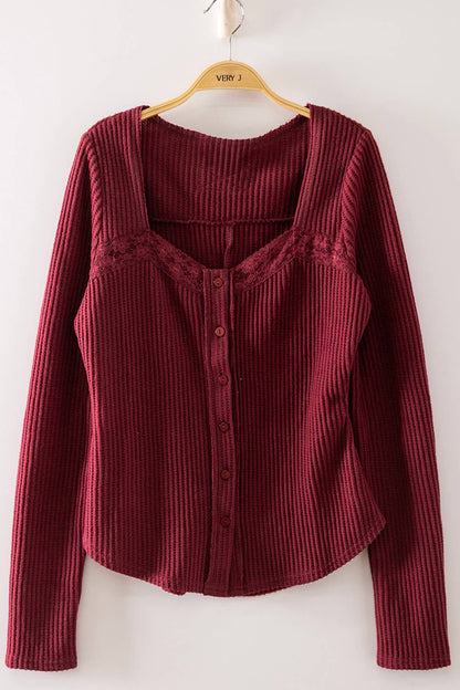 Ingrid Sweetheart Buttondown Top