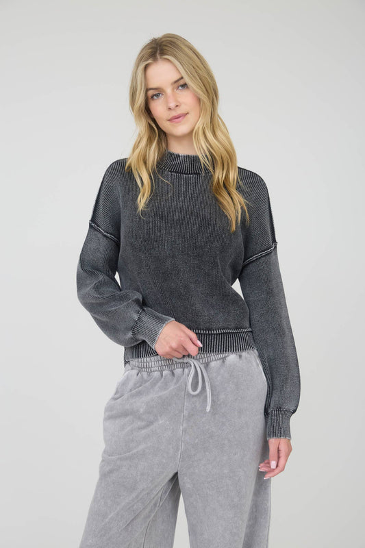 Celia Contrast Mineral Knit Sweater