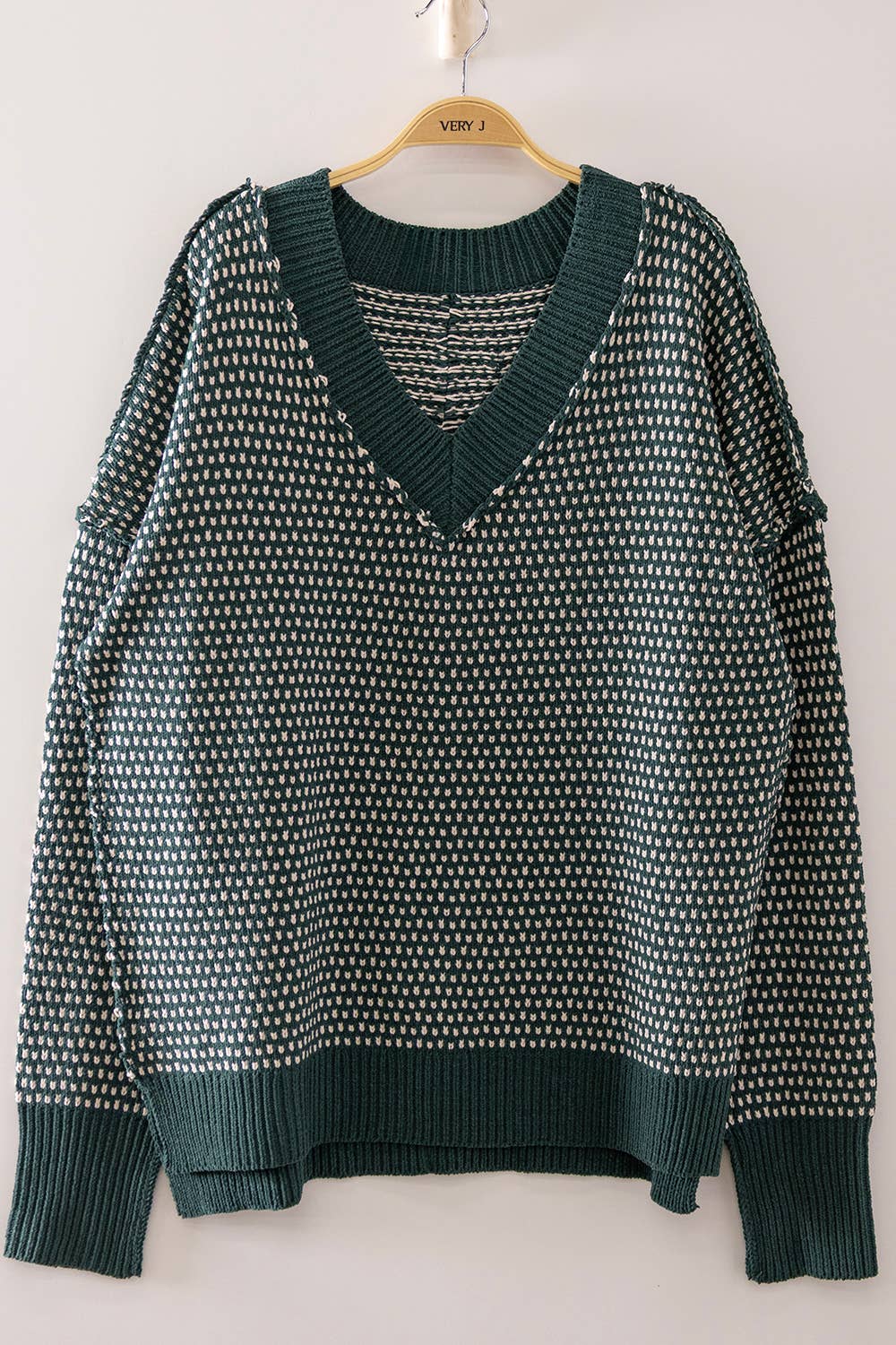 Valencia Chenille V neck Dash Sweater