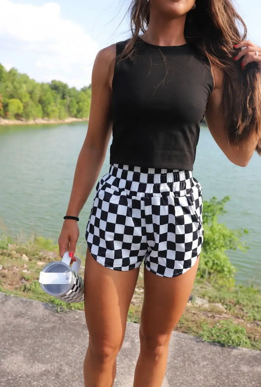 Slater Checkered Athletic Shorts