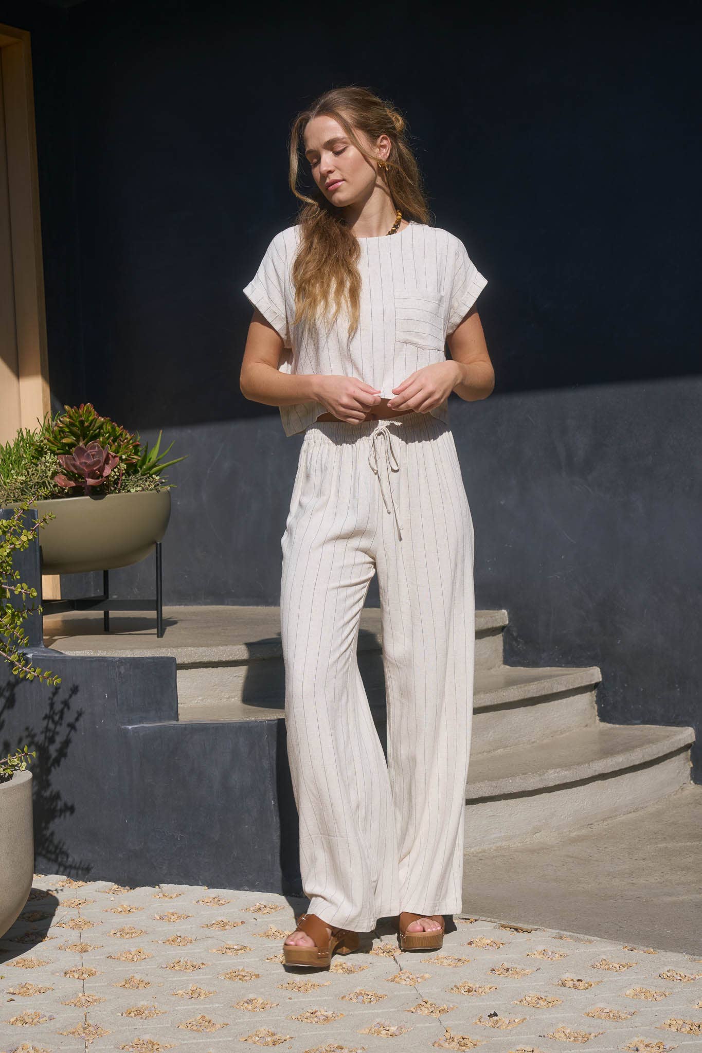 Prato Pinstriped Pant Set