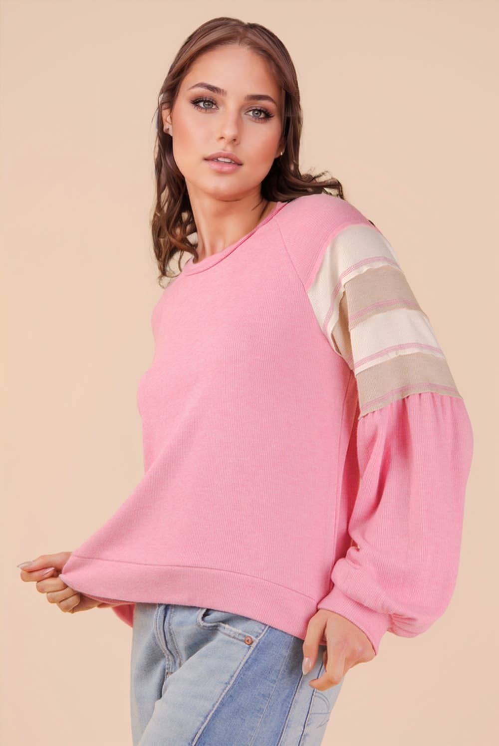 Rainey Color Block Longsleeve Top