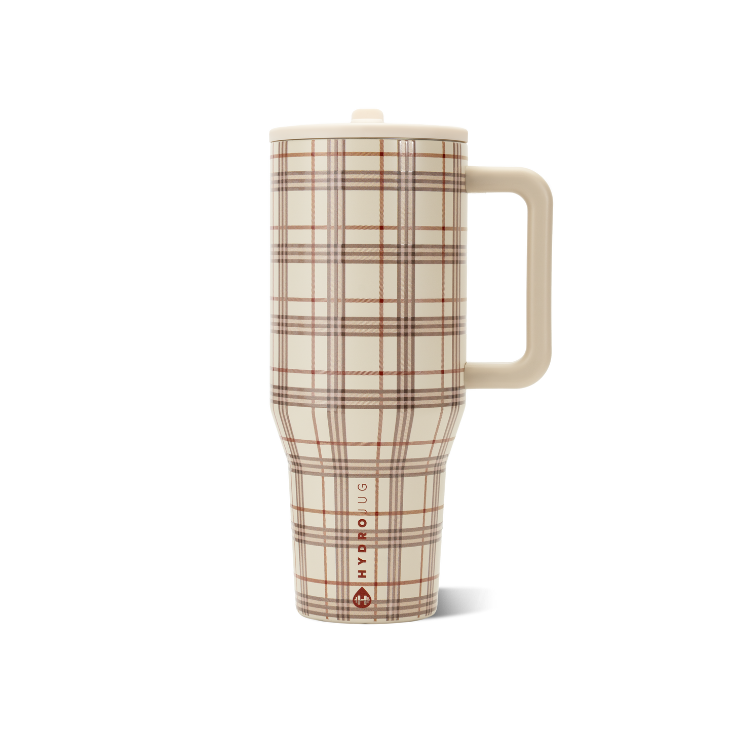 HydroJug Blair Brown Plaid Water Bottle