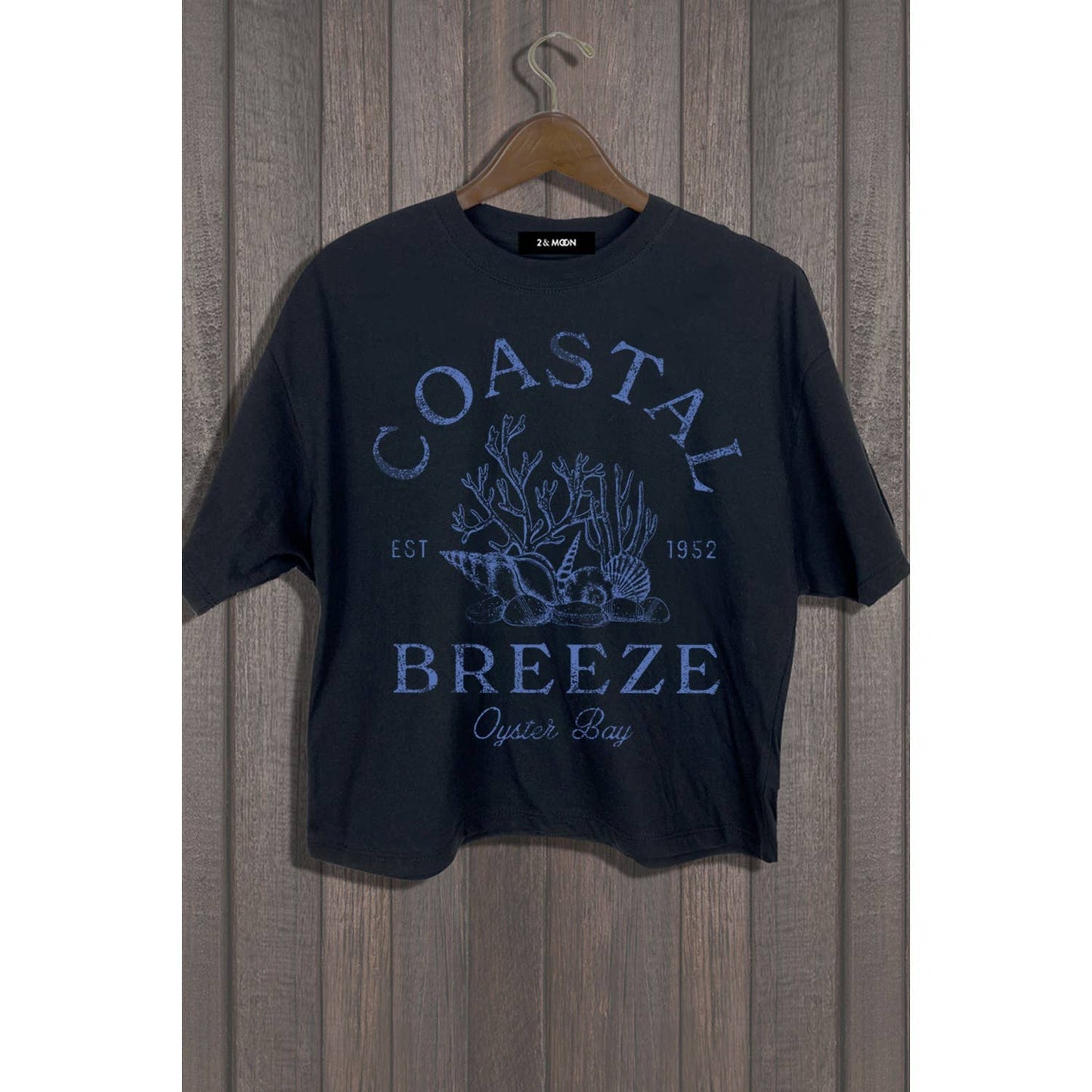 Coastal Breeze Oyster Bay Cropped Tee