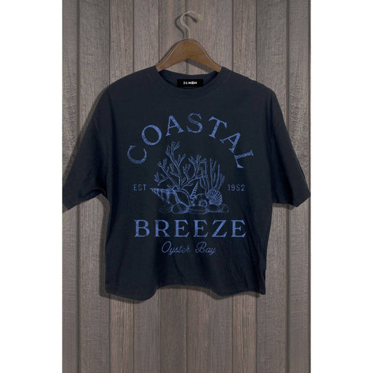 Coastal Breeze Oyster Bay Cropped Tee