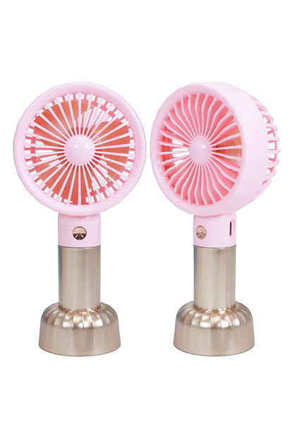 Pastel Metallic Handheld Tabletop Electric Fan