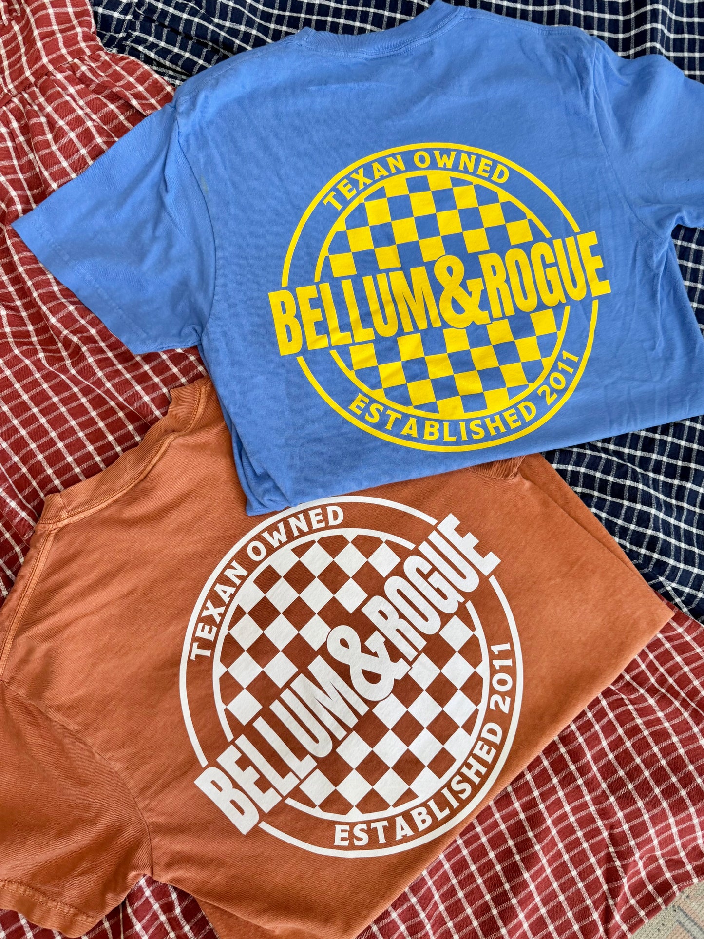 Adult Checkered Logo School Tee