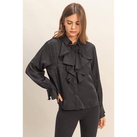 Darcy Ruffle Buttondown Blouse