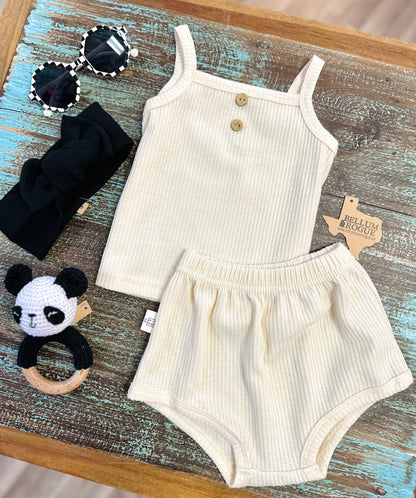 Baby Girls Waffle Knit Summer Set