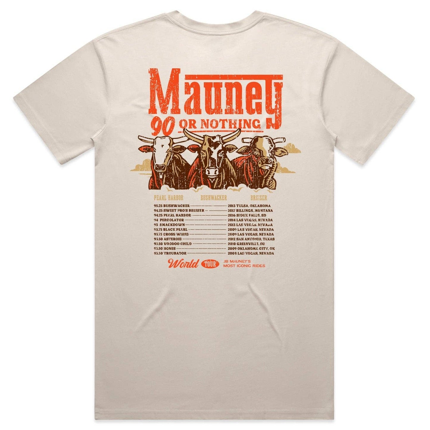 American Cattle Co Ivory Mauney World Tour Tee