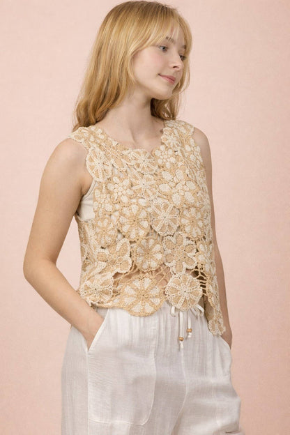 Eliana Crochet Sleeveless Top