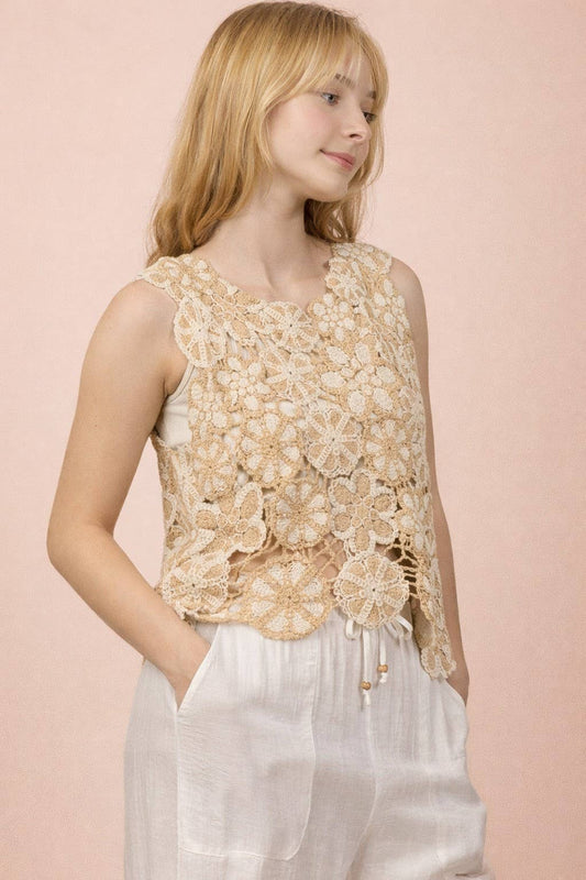 Eliana Crochet Sleeveless Top