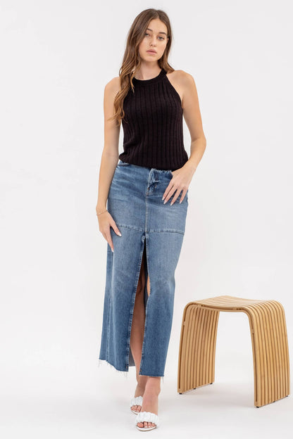 Briar Black Knit Halter