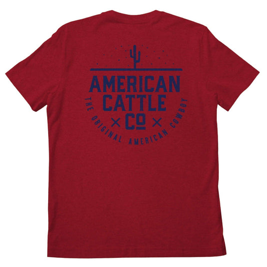 American Cattle Co Red Cactus Tee