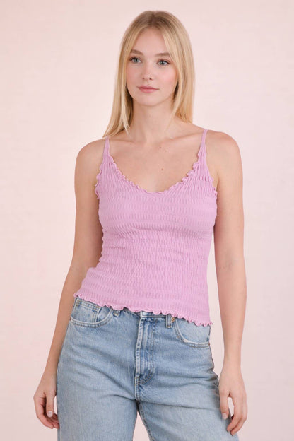 Rosie Smocked Lettuce Cami