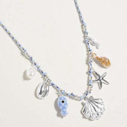 Darya Rope Chain Ocean Charm Necklace