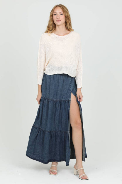 Noemi Denim Prairie Skirt