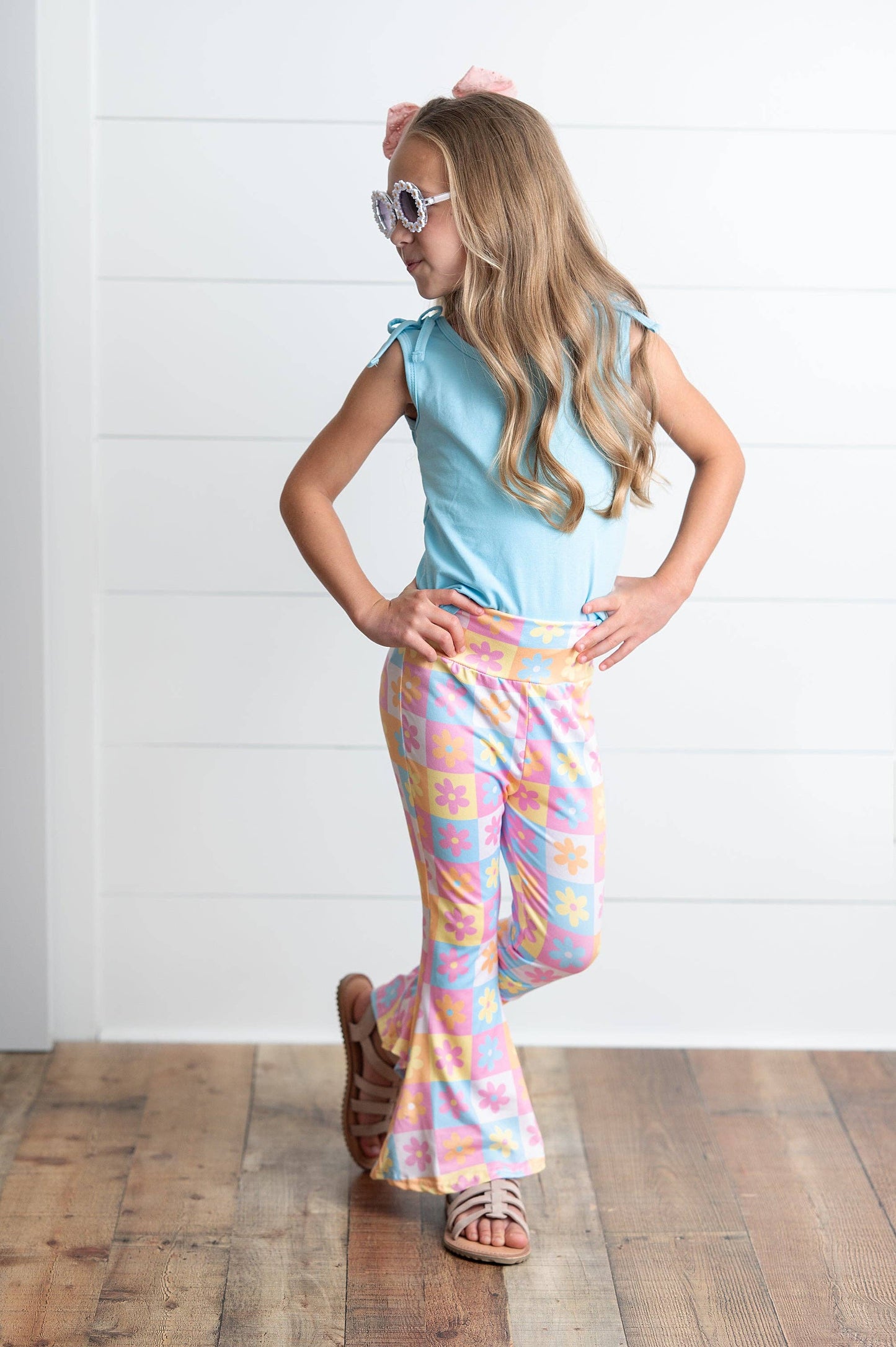 Girls Retro Flare Pant Set
