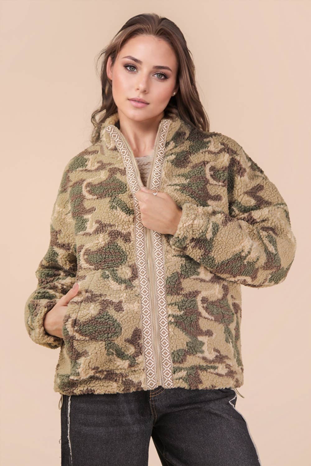 Finley Camo Sherpa Jacket