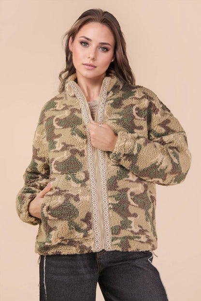 Finley Camo Sherpa Jacket