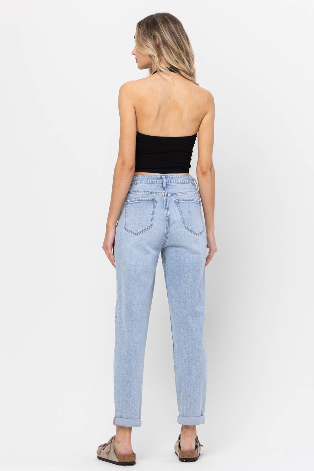 Jelly High Rise Mom Cuffed Jeans