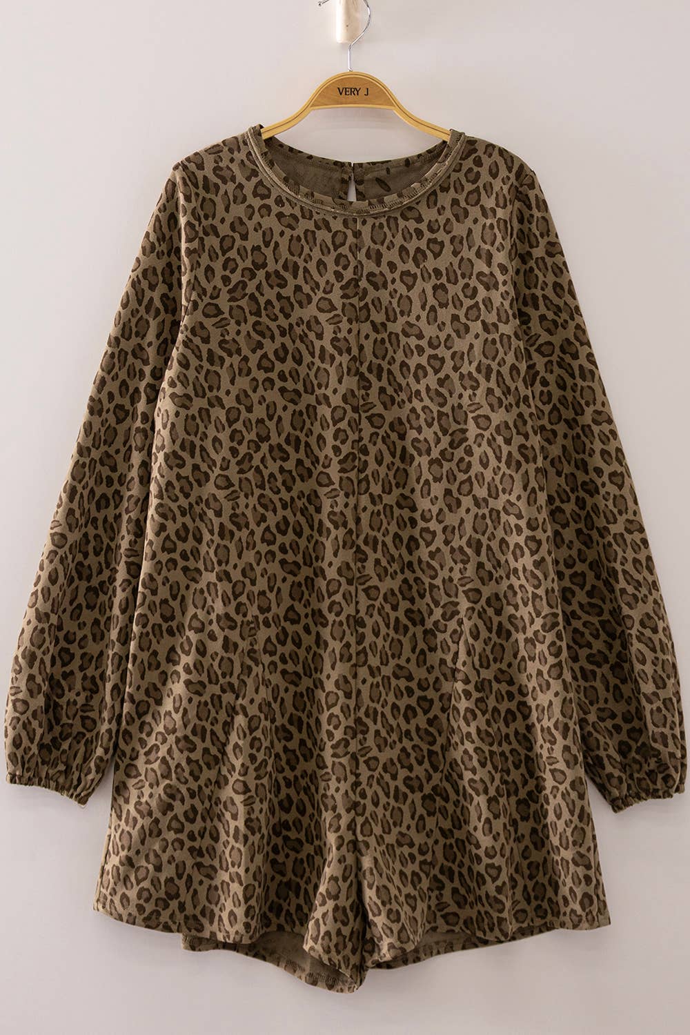 Ciara Leopard Longsleeve Romper