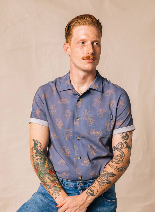 Mens Silverfall Adios Burritos Buttondown Shirt