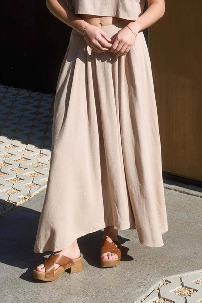 Nerissa Pleated Handkerchief Linen Skirt