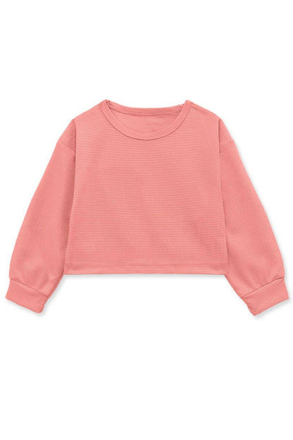 Girls Talia Boxy Crop Longsleeve Top