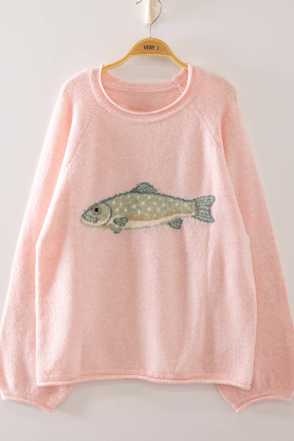 Intarsia Fish Sweater