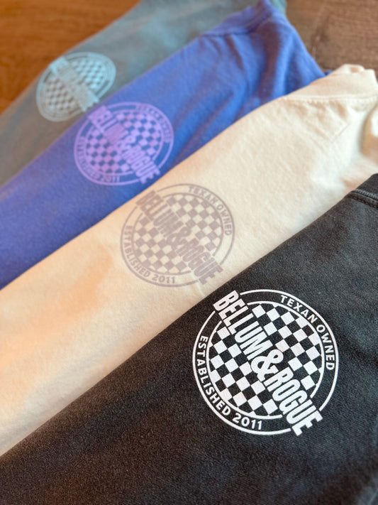 Adult Checkered Comfort Colors Longsleeve Tee