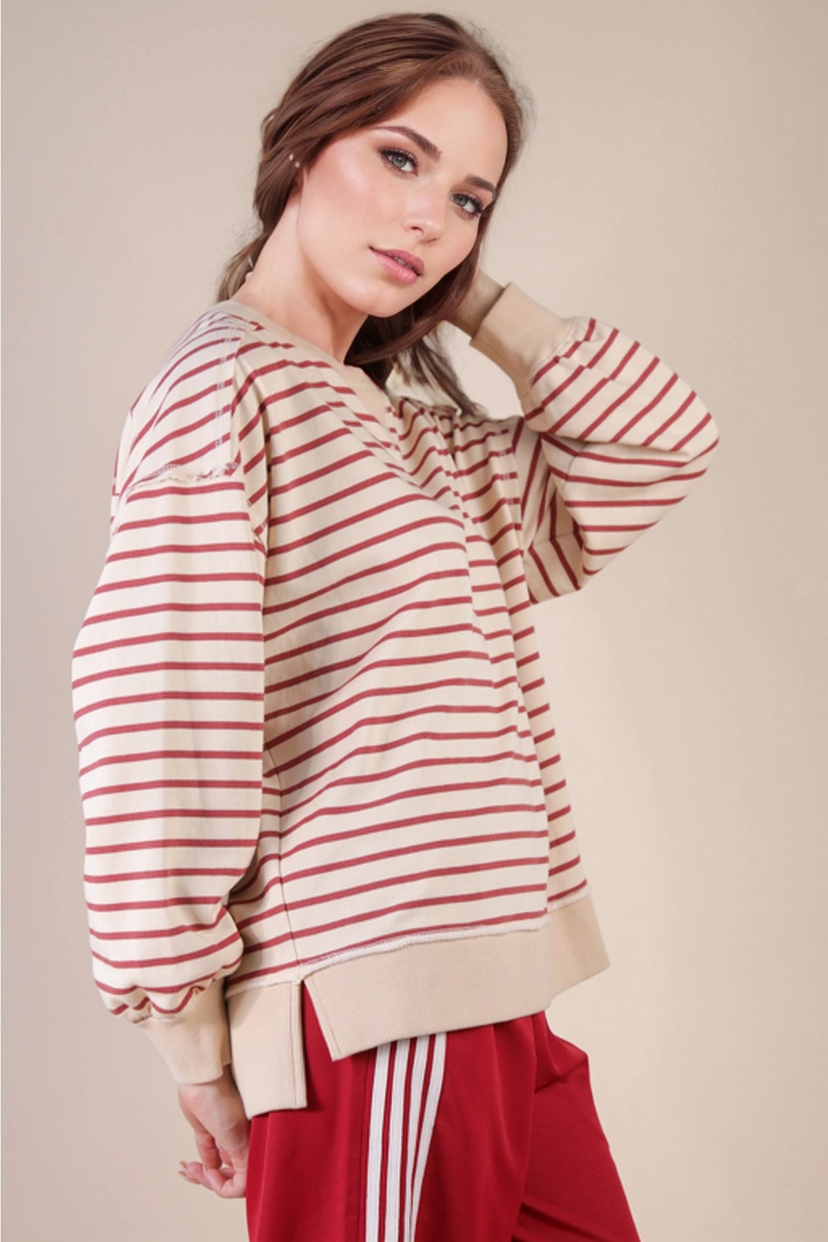 Poppy Oversized Stripe Top